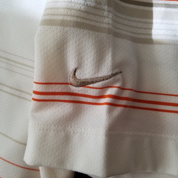 Nike White Striped Polo Shirt - Picture 2 of 5